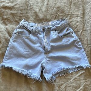 ✨ VINTAGE PALE PURPLE DENIM CUTOFF SHORTS SZ 30